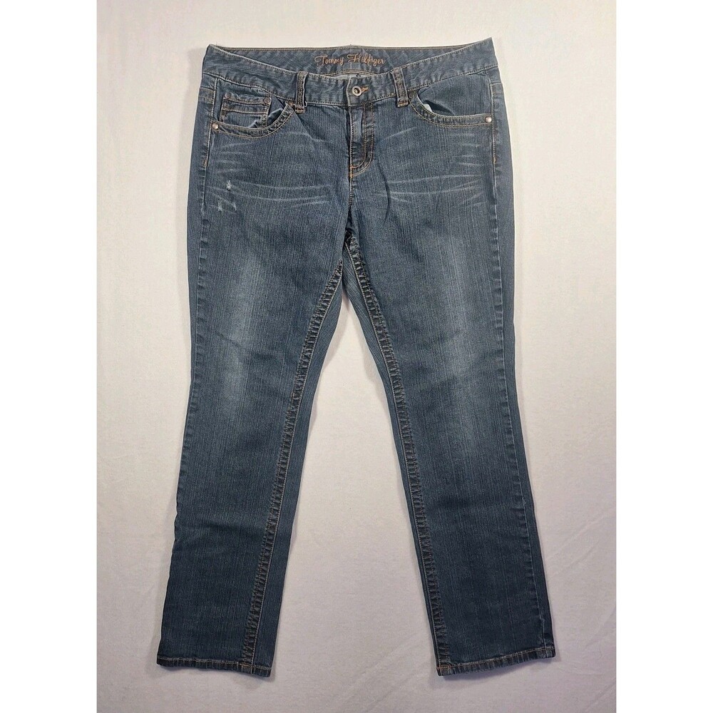 Tommy Hilfiger Womens Straight Leg Jeans 36x29 Blue Denim